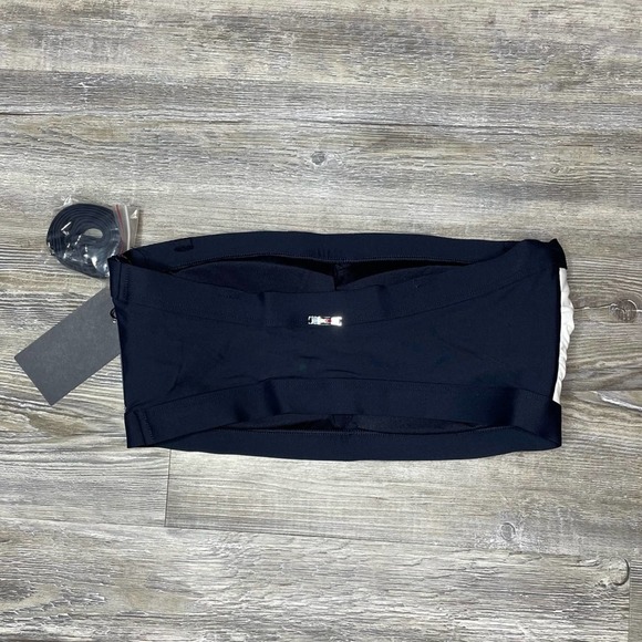 Tommy Hilfiger Women's Iconic Color Block Logo Bandeau Bikini Swim Top sz M - Picture 3 of 3